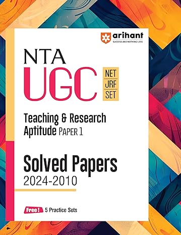 NTA UGC NET/JRF/SET Teaching & Research Aptitude Paper I Solved Papers (2024-2010)